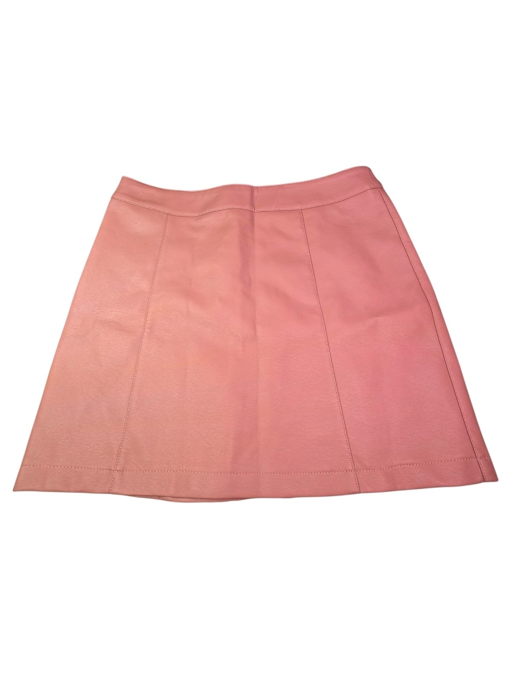 NWT Forever 21 Pink Faux Leather A-Line Mini Skirt M